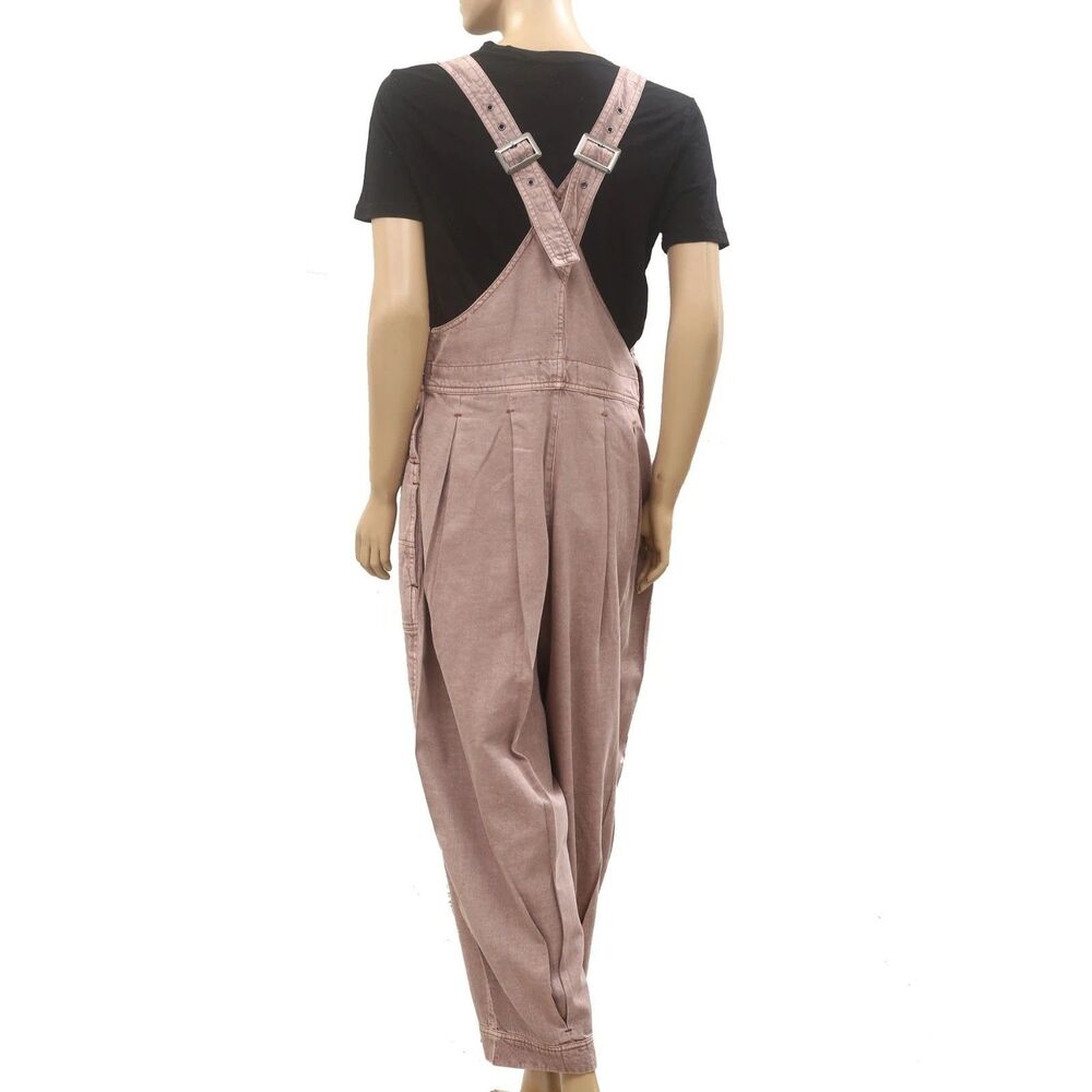 Free People We The Free Felix Tapered Overalls Jumpsuit Pinafore Solid XS 287217 - Picture 7 of 8